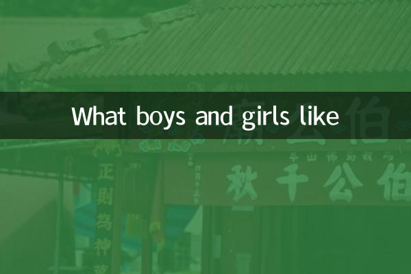 Was Jungen und Mädchen mögen