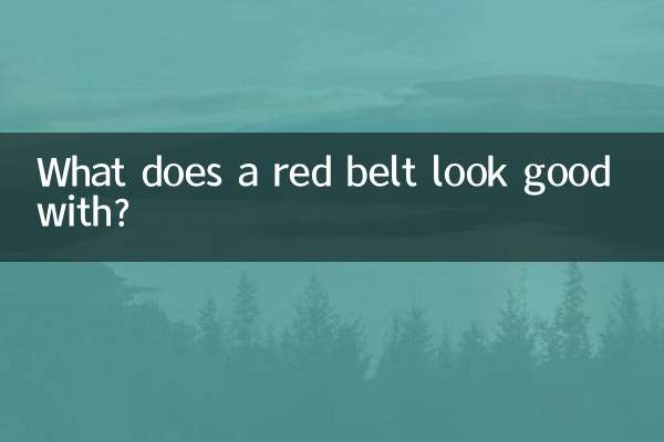 Con cosa sta bene una cintura rossa?