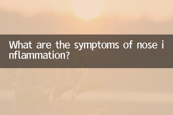 What are the symptoms of nose inflammation?