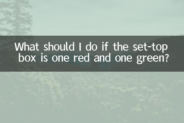 What should I do if the set-top box is one red and one green?