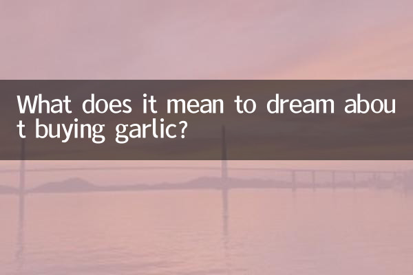 What does it mean to dream about buying garlic?