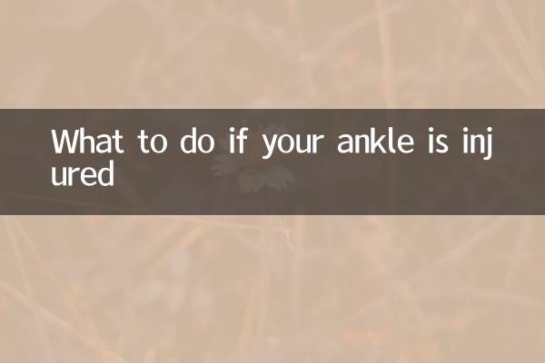 발목이 부상당한 경우해야 할 일