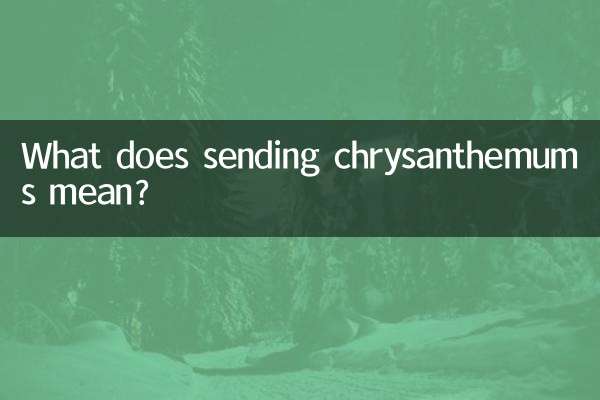 chrysanthemums পাঠানোর মানে কি?