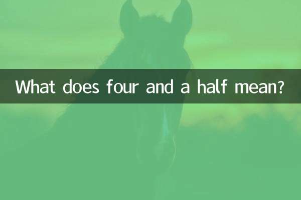 Cosa significa quattro e mezzo?
