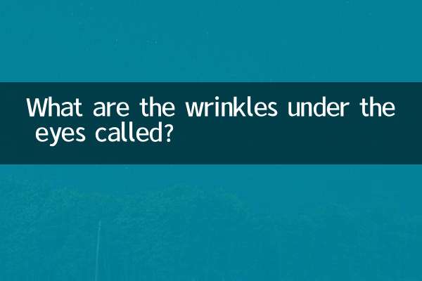 চোখের নিচের বলিরেখাকে কী বলা হয়?