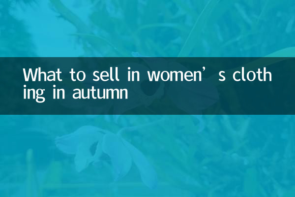 秋の婦人服で何が売れるか