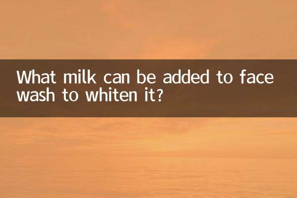 What milk can be added to face wash to whiten it?