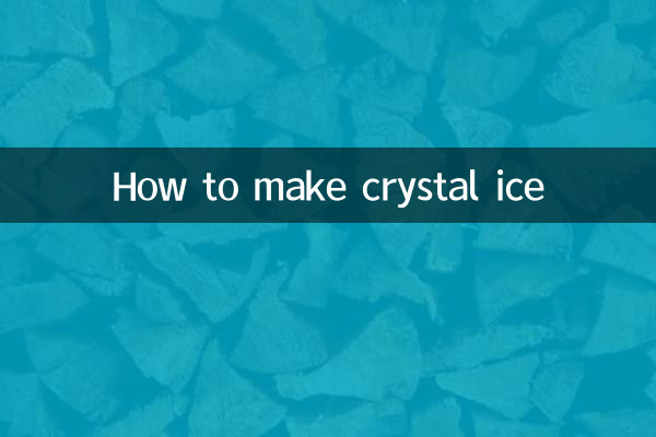 Comment faire de la glace cristalline