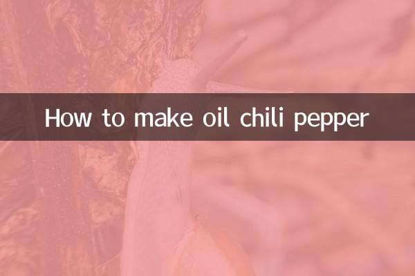 How to make oil chili pepper