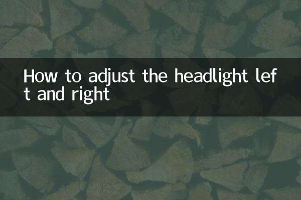 How to adjust the headlight left and right
