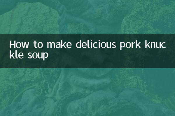 Come preparare una deliziosa zuppa di stinco di maiale