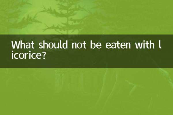 甘草と一緒に食べてはいけないものは何ですか?