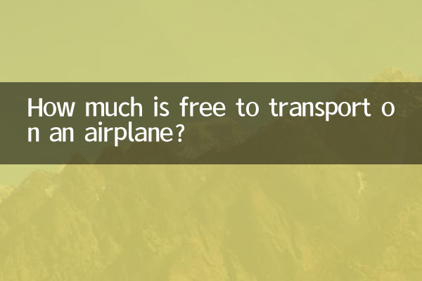 ¿Cuánto es gratis transportar en un avión?
