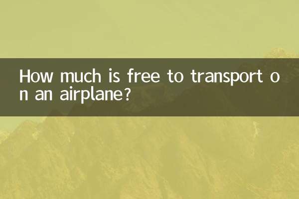 ¿Cuánto es gratis transportar en un avión?