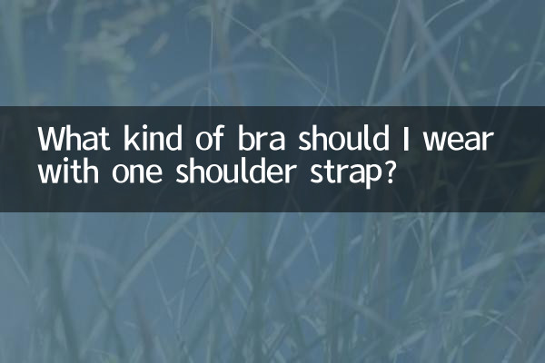 어깨끈이 하나인 경우 어떤 브라를 입어야 하나요?