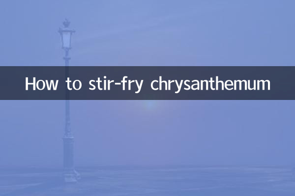 Wie man Chrysanthemen anbraten kann