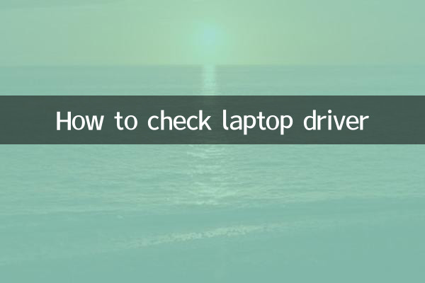 لیپ ٹاپ ڈرائیور کو کیسے چیک کریں