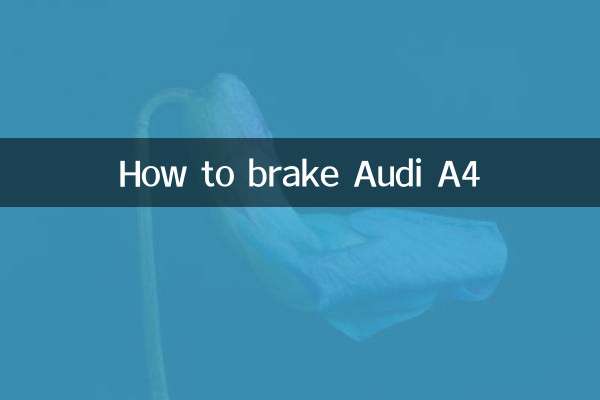 How to brake Audi A4
