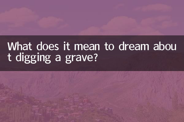 What does it mean to dream about digging a grave?