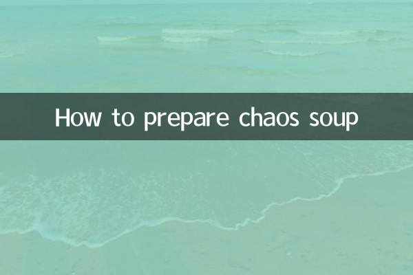 Cómo preparar sopa del caos