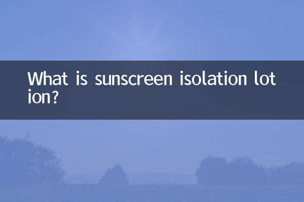 Was ist eine Sonnenschutz-Isolationslotion?