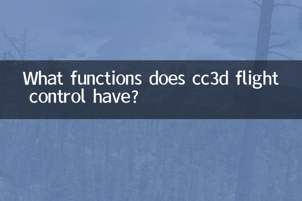 cc3d ফ্লাইট কন্ট্রোলের কি কাজ আছে?