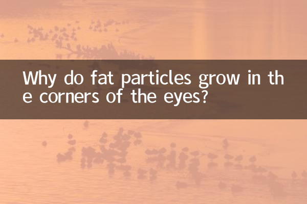 ¿Por qué crecen partículas de grasa en las comisuras de los ojos?