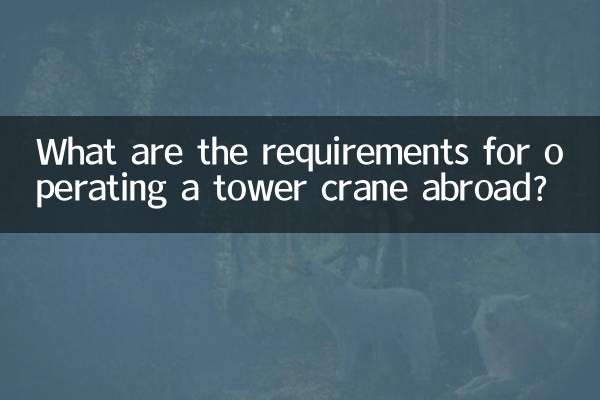 What are the requirements for operating a tower crane abroad?