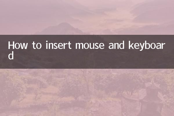 How to insert mouse and keyboard