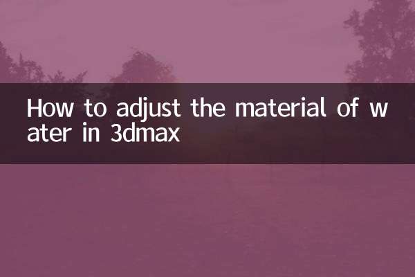 3dmax এ পানির উপাদান কিভাবে সামঞ্জস্য করা যায়