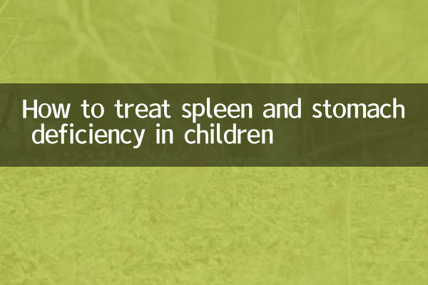 How to treat spleen and stomach deficiency in children