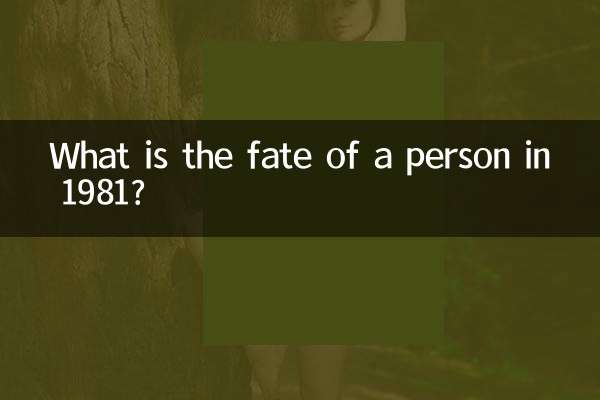 1981 সালে একজন ব্যক্তির ভাগ্য কী?