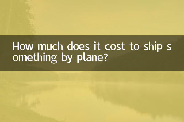 ¿Cuánto cuesta enviar algo por avión?