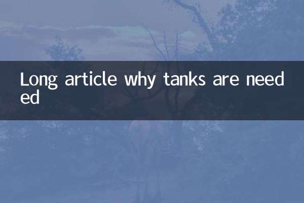 Lungo articolo sul perché sono necessari i carri armati