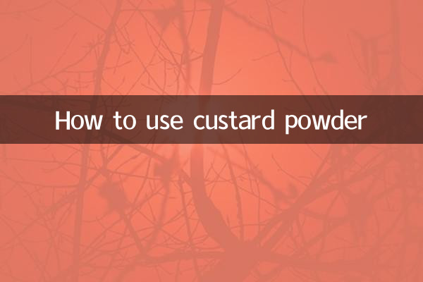 How to use custard powder