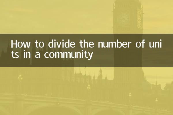 Cómo dividir el número de unidades en una comunidad