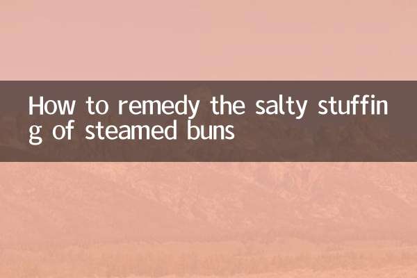 How to remedy the salty stuffing of steamed buns