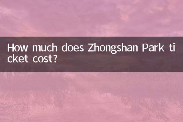 How much does Zhongshan Park ticket cost?