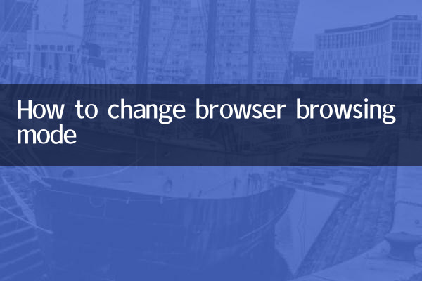 ブラウザの閲覧モードを変更する方法