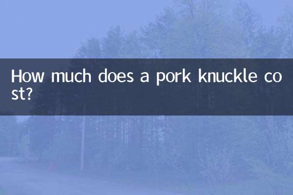 ¿Cuánto cuesta un codillo de cerdo?