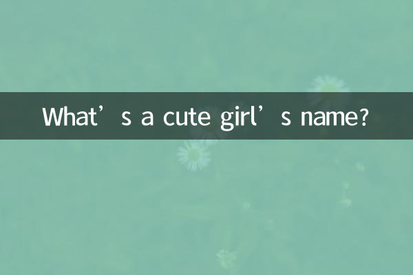 女孩名字萌什么好听