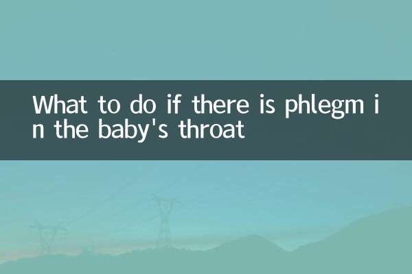 What to do if there is phlegm in the baby's throat