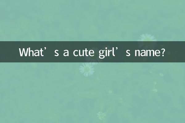 女孩名字萌什么好听
