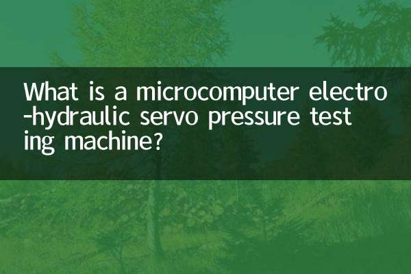 What is a microcomputer electro-hydraulic servo pressure testing machine?