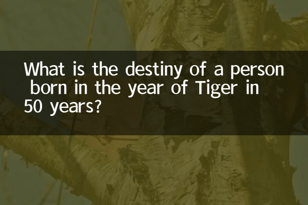 ¿Cuál es el destino de una persona nacida en el año del Tigre dentro de 50 años?
