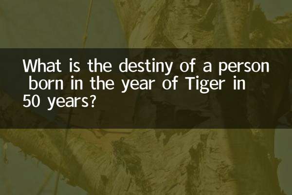 ¿Cuál es el destino de una persona nacida en el año del Tigre dentro de 50 años?