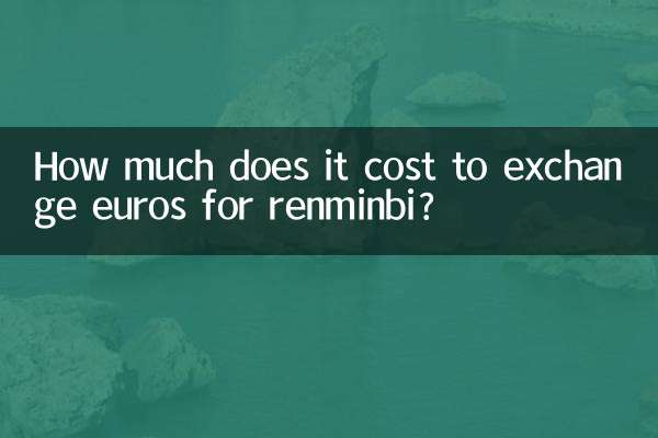 Quanto costa cambiare euro in renminbi?