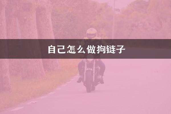 자신의 개 가죽 끈을 만드는 방법