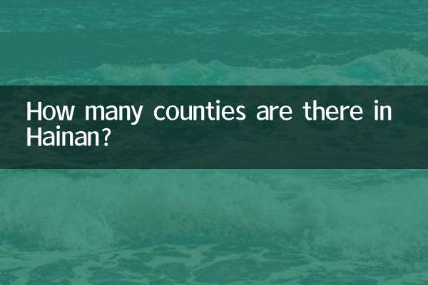 ¿Cuántos condados hay en Hainan?
