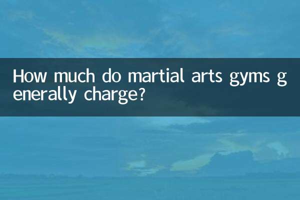 무술 체육관은 일반적으로 얼마를 청구합니까?